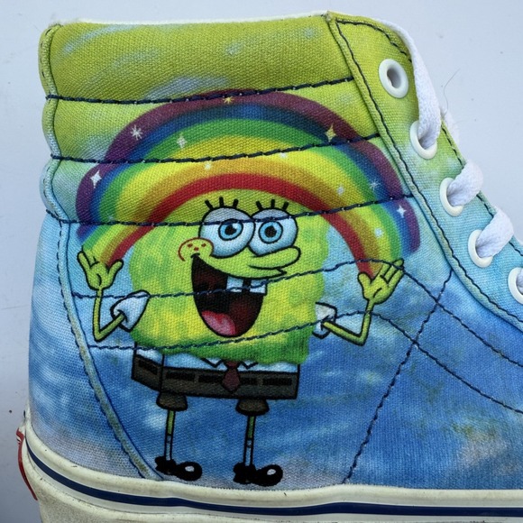 Vans x SpongeBob SquarePants Sneakers Womens 9 Sk8-Hi Skateboarding Ltd Ed Shoes - Picture 1 of 16